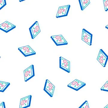 Laboratory seo optimization isometric icon seamless pattern Stock Illustration