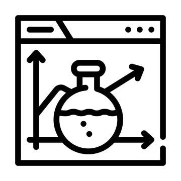 Laboratory seo optimization line icon vector illustration Stock Illustration