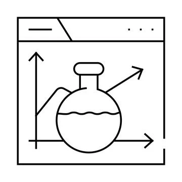 Laboratory seo optimization line icon vector illustration Stock Illustration