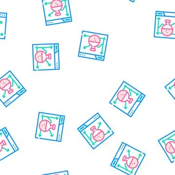 Laboratory seo optimization vector seamless pattern イラスト素材