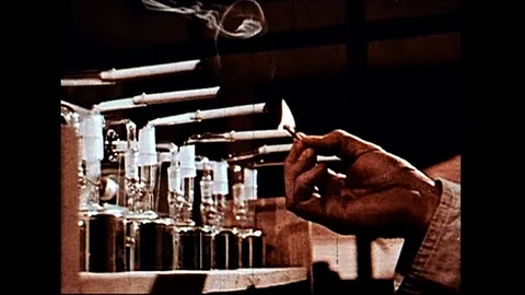 Laboratory Set Up For Measuring Nicotine In Cigarettes Stock Footage 94148465