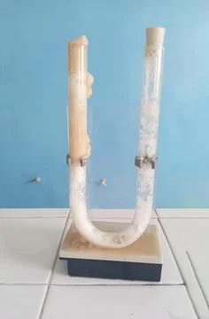 Laboratory Simulation of Volcanic Mobilization using a Chemical Reaction Stock Photos