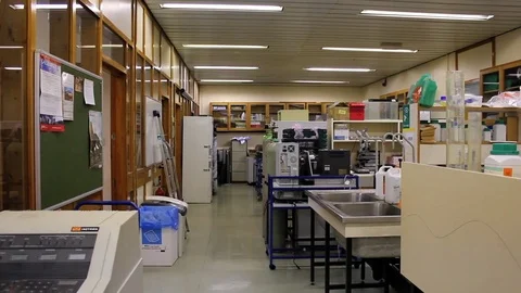 Laboratory - slow pan. Stock Footage 78647402
