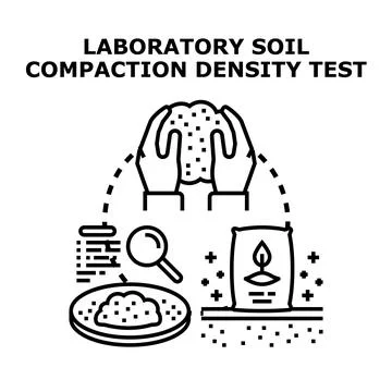 Laboratory soil compaction density testing for agriculture and engineering 库存插图