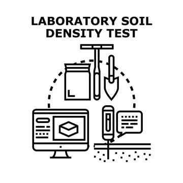 Laboratory soil density test concept vector illustration 스톡 일러스트