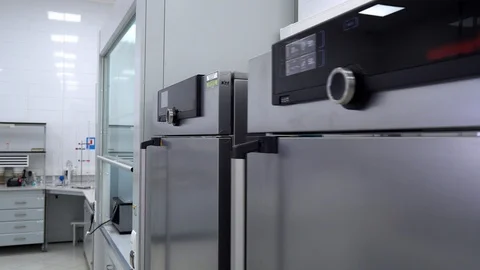 Laboratory sterilizer oven Stock Footage 121930134