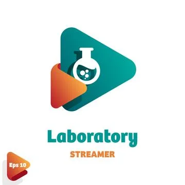 Laboratory Streamer Logo Stock Illustration