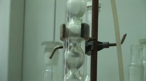 Laboratory studies. Flask with liquid Stock-Footage 22225460