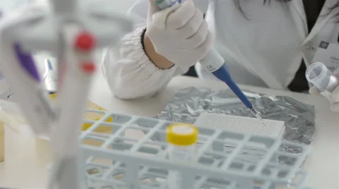 Laboratory study biomaterials. Stock Footage 62561820