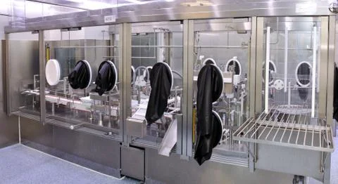 Laboratory for the study of viruses. Development of a vaccine in the pharmace Stock Photos