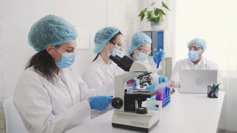 Laboratory study of water quality Stock Footage 230462165