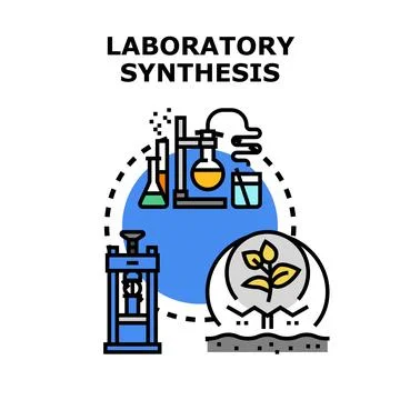 Laboratory synthesis process for scientific research and development Stock Illustration