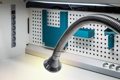 Laboratory table for experiments, research and testing in the chemical, medical Stock Photos