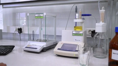 Laboratory table on the medical lab Stock-Footage 120798530