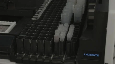 Laboratory Technician Analyzing Samples Under Microscope Lab03 06 Video stock 143160764