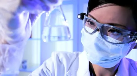 Laboratory Technician Checking Research Results Stock Footage 8960514