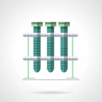 Laboratory test flat color design vector icon Illustrazione stock