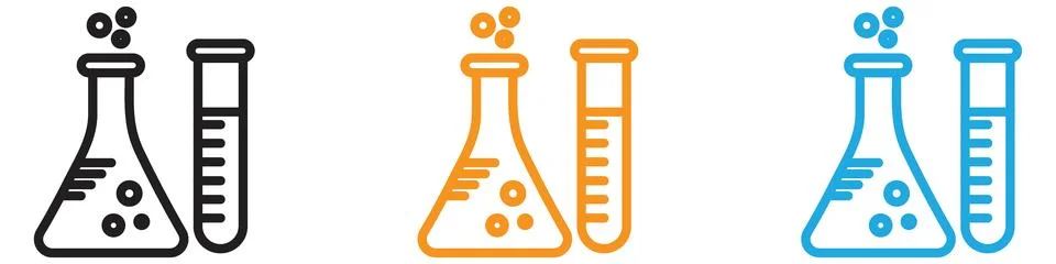 Laboratory test icon vector logo set collection for web app ui イラスト素材