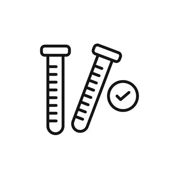 Laboratory test logo sign vector outline Stock Illustration