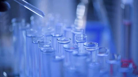 Laboratory test tube Stock Footage 129877977