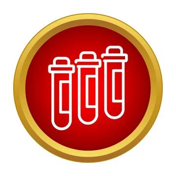 Laboratory test tubes icon symbolizing science and medical research イラスト素材