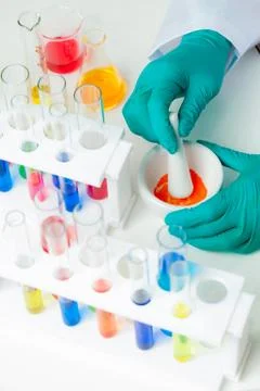 The laboratory test tubes Stock Photos