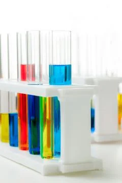 The laboratory test tubes Foto stock