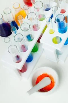 The laboratory test tubes Stock Photos