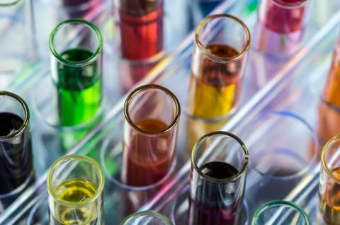 Laboratory test tubes Stock Photos