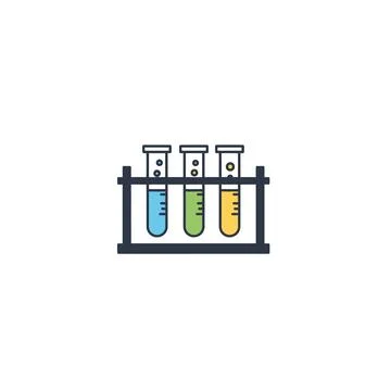 Laboratory test tubes in rack icon for science and chemistry イラスト素材