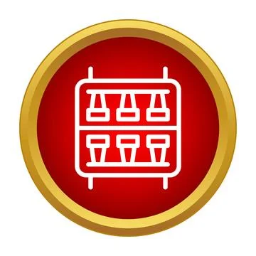 Laboratory test tubes in rack icon design Illustrazione stock
