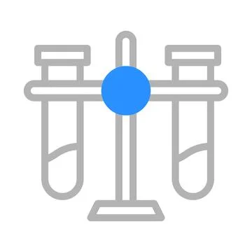 Laboratory test tubes on a stand. Concept of science, research, and experimen Stock Illustration