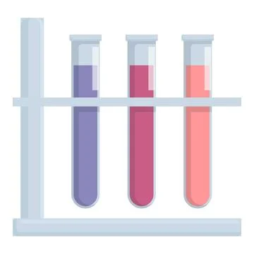 Laboratory test tubes in stand Illustrazione stock