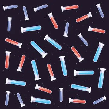 Laboratory test tubes tools background concept Stock Illustration