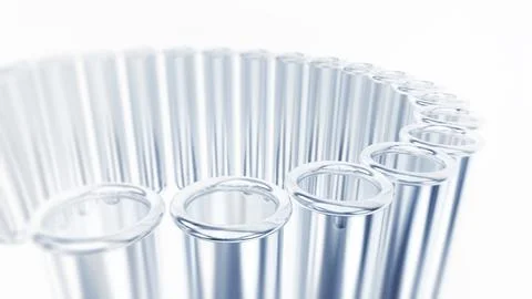 Laboratory test tubes on white background. 3D illustration Stock Illustration
