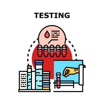 Laboratory testing analyzing medical samples for diagnostics Stock Illustration