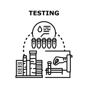 Laboratory testing analyzing medical samples for diagnostics Stock Illustration