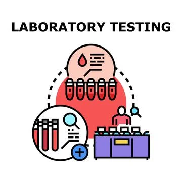 Laboratory testing a blood sample for medical analysis Stock Illustration