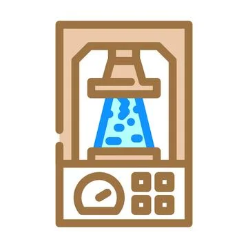 Laboratory testing cement production color icon vector illustration イラスト素材