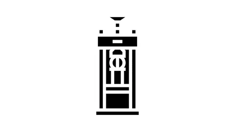 Laboratory testing cement production glyph icon animation Video stock 326142275