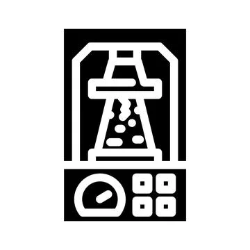 Laboratory testing cement production glyph icon vector illustration イラスト素材