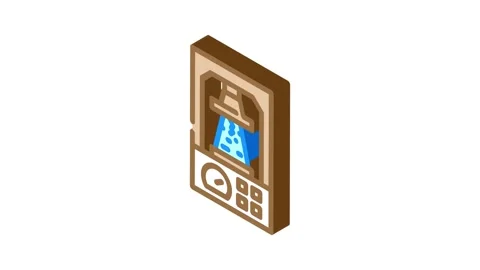 Laboratory testing cement production isometric icon animation Video stock 327276676