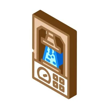 Laboratory testing cement production isometric icon vector illustration イラスト素材
