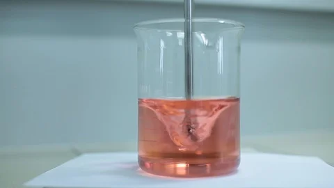 Laboratory testing of chemical reagents. Stock Footage 127777652