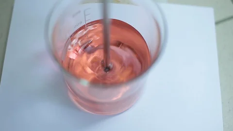 Laboratory testing of chemical reagents. Stock Footage 127778264