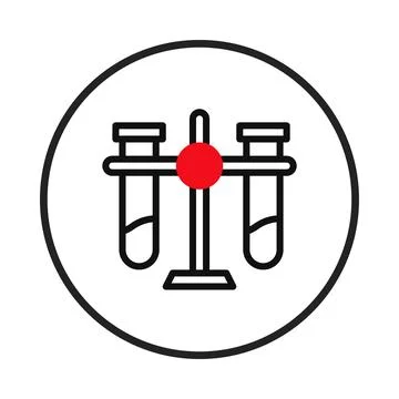 Laboratory testing equipment icon representing medical research and scienti.. Stock Illustration