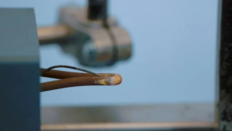 Laboratory Testing of Plastic Parts for Flammability Stock Footage 91996755