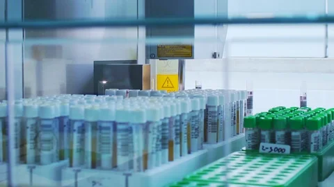 Laboratory testing process 0001 Video stock 113319942