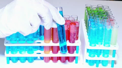 Laboratory Testing of Specific Chemical Compounds Stock Footage 63855125