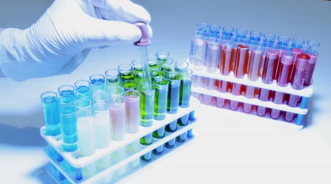 Laboratory Testing of Specific Chemical Compounds Stock Footage 63855581